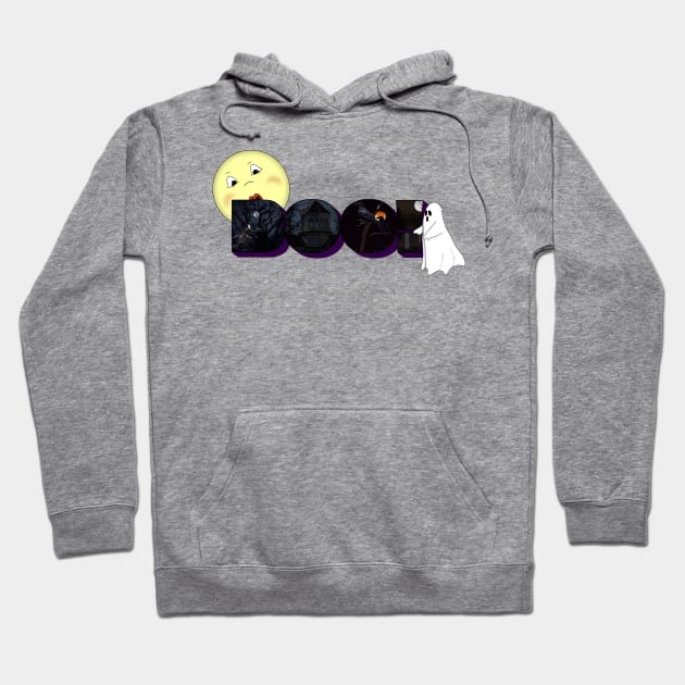 Big Letter for Halloween "Boo!" Hoodie by ButterflyInTheAttic